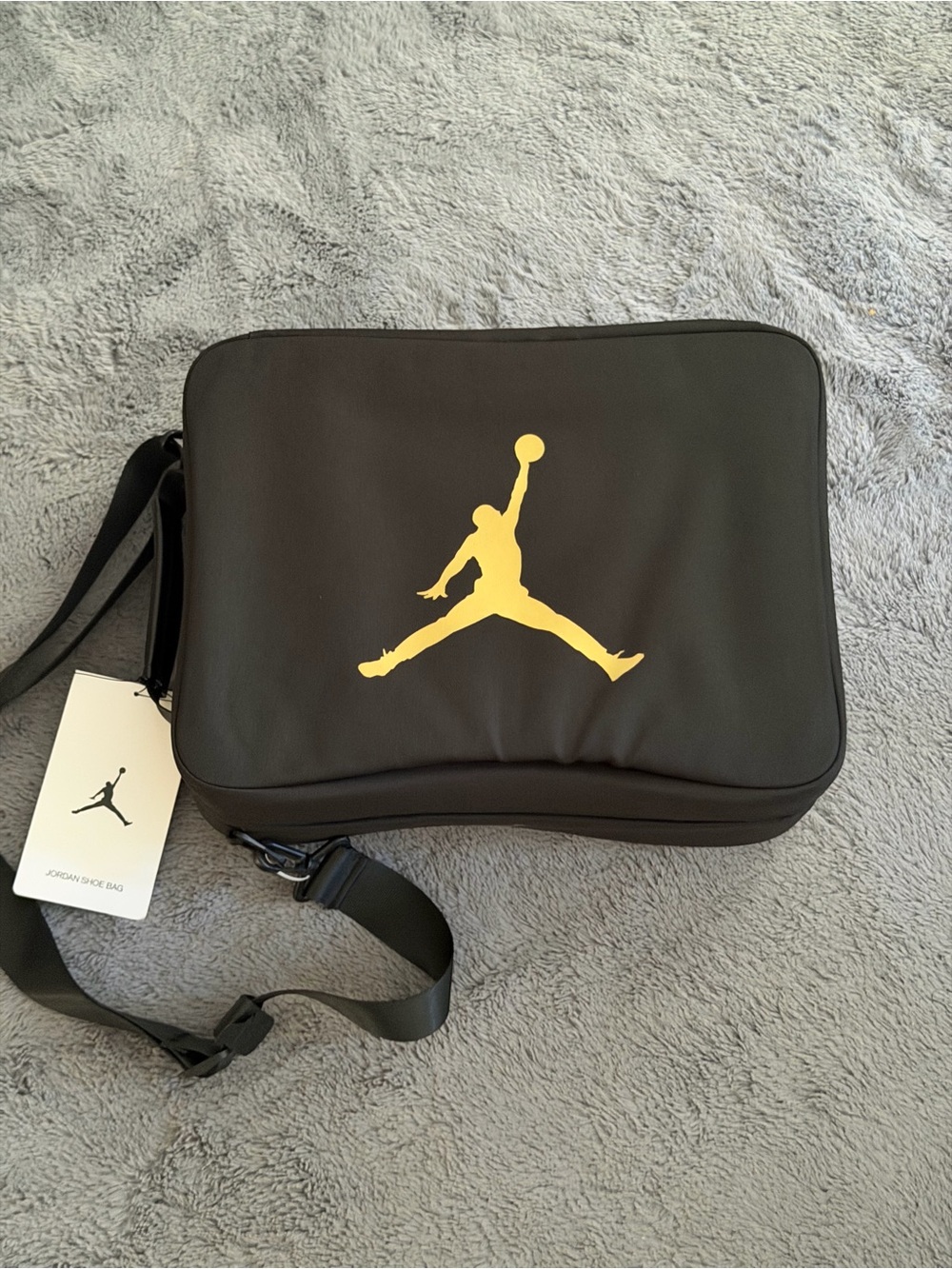 Jordan Shoebox Bag Black and Gold